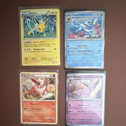 Pokemon Jolteon Vaporeon Flareon Espeon 4x Cards PREM Nintendo - Image 1