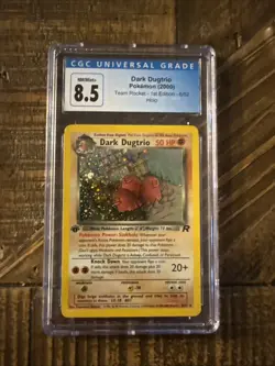 Dark Dugtrio Holo 1st Edition 6/82 - Pokemon WOTC - Team Rocket - CGC 8.5 - Image 1
