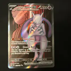 Pokemon Mewtwo EX TCG Team Rockets 213/182 Full Art Destined Rivals - Image 1