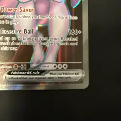 Pokemon Mewtwo EX TCG Team Rockets 213/182 Full Art Destined Rivals - Image 5