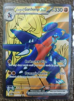 Pokemon TCG Cynthia's Garchomp EX 215/182 Full Art Destined Rivals Near Mint - Image 1
