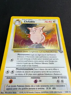 Pokemon Clefable 1/64 Jungle Rara Holo Unlimited Wizards ITA Carte Vintage - Image 4