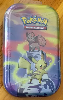 POKEMON TCG PIKACHU & VULPIX MINI TIN, 2 Booster Packs, 1 Coin - Image 1