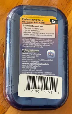 POKEMON TCG PIKACHU & VULPIX MINI TIN, 2 Booster Packs, 1 Coin - Image 2