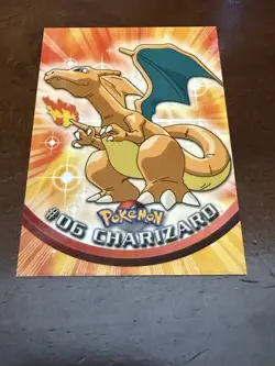 1999 Topps Pokemon TV Animation Series 1 Blue Label Charizard 006 NM - Image 1