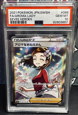 Pokemon Aroma Lady Eevee Heroes Japanese Full Art #086 PSA 10 Gem Mint - Image 1
