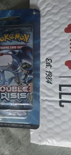 🔴☠Pokemon Double Crisis 4 Pack Blister With Team Aqua Pin And Coin Sealed - Image 4