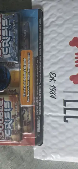 🔴☠Pokemon Double Crisis 4 Pack Blister With Team Aqua Pin And Coin Sealed - Image 5