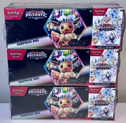 Pokemon Prismatic Evolutions Booster Bundle And Surprise Box 2 Pack. SET OF 3 - Image 1