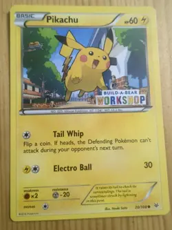 Pokemon TCG Pikachu Build-A-Bear Workshop Promo 20/108 Promo Promo MP - Image 1