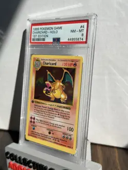 1999 Pokemon 1st Edition Base Set Charizard Holo 4/102 PSA 8 NM-MINT - Image 3