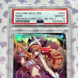 Nami OP02-036 PSA 10 SR Premium Collection Promo One Piece Card UK SELLER - Image 2