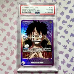 PSA 10 Monkey D Luffy OP05-060 One Piece Alternate Leader - Image 1
