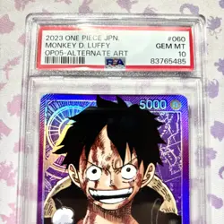 PSA 10 Monkey D Luffy OP05-060 One Piece Alternate Leader - Image 2