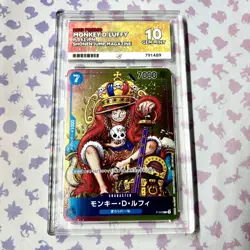 Monkey D. Luffy P-043 ACE 10 Weekly Shonen Jump Promo One Piece Card Perfect 10 - Image 1