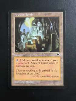 MTG Magic the Gathering Ancient Tomb Tempest Land Card - Image 1