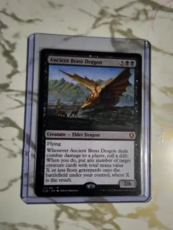 Ancient Brass Dragon LP MTG Battle For Baldurs Gate - Image 1