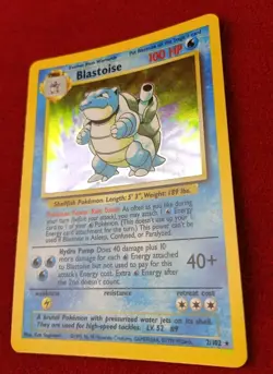 Blastoise 2/102 Unlimited Base Set Holo Rare Vintage WOTC Pokemon TCG Card 1999 - Image 1