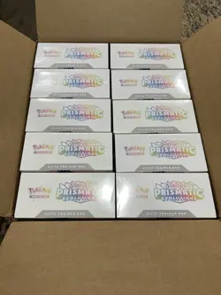 PLEASE READ Pokemon TCG Scarlet Violet Prismatic Evolutions ETB X10 - Image 1