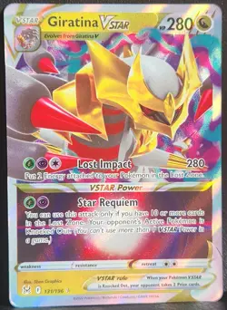 Giratina VSTAR 131/196 Holo Rare VSTAR Lost Origin Pokemon 2022 - Image 1