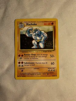 Pokemon 1999 Machoke Base Set 34/102 uncommon NM Nearmint WOTC vintage retro - Image 1