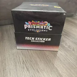 Pokemon TCG Prismatic Evolutions Tech Sticker Collection 12ct Sealed Case - Image 2