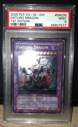 Yu-Gi-Oh! Gatling Dragon, FET-EN035, Ultimate Rare, 1. Edition, Mint, PSA 9 - Image 2