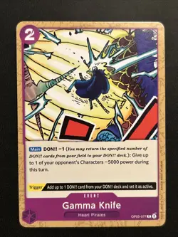 2023 ONE PIECE ENGLISH AWAKENING OF THE NEW ERA GAMMA KNIFE OP05-077 (C) NM - Image 1