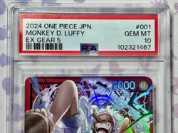 Monkey D. Luffy ST21-001 EX Gear 5 Leader PSA 10 One Piece Card Low POP - Image 2