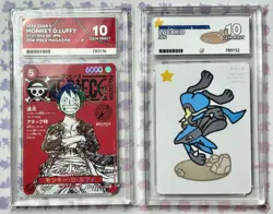 Monkey D Luffy ST21-014 One Piece Promo + Lucario Taruka ACE10 Perfect 10 2Pcs - Image 1