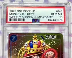 Monkey D Luffy P-043 PSA 10 Shonen Jump One Piece Magazine Promo Card 2023 UK - Image 2