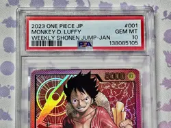Monkey D Luffy ST01-001 PSA 10 Weekly Shonen Jump Magazine Promo One Piece 2023 - Image 2