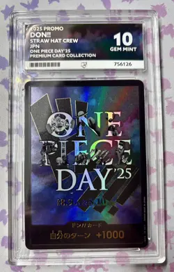 Monkey D Luffy P-110 & DON!! ACE 10 One Piece Day 25 Promo Card Set 2025 - Image 3