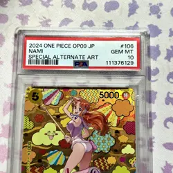 Nami OP08-106 PSA 10 SP Special Alt Art One Piece Card OP09 UK SELLER - Image 2
