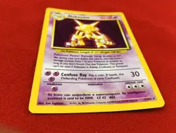 Pokemon TCG Alakazam Base Set Holo Card 1/102 Unlimited Holo Rare LP - Image 3
