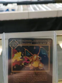 Pokemon 1st Edition CHARIZARD Base Set 1st Edition CUSTOM Black Metal Card - Image 3