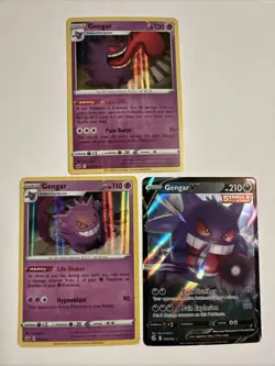 Pokemon GENGAR 3 Card Lot ~ HOLOs & V - Image 1