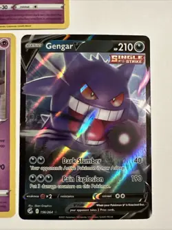Pokemon GENGAR 3 Card Lot ~ HOLOs & V - Image 2
