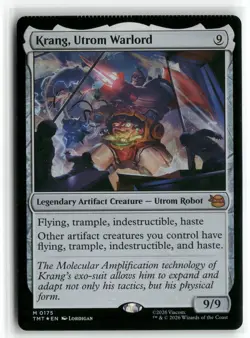 Krang, Utrom Warlord M Teenage Mutant Ninja Turtles 175 NM FOIL CRIMP ERROR TOP - Image 1