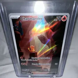 Pokemon Charmander Illustration Rare Holo Scarlet & Violet 151 168/165 HP70 2023 - Image 1