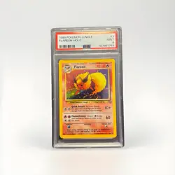 Pokemon Jungle Flareon Holo Unlimited PSA 9 3/64 1999 - Image 1