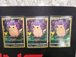Pokemon Pikachu 005/025 Celebrations Holo 60 HP English TCG - 3 Cards - Image 1