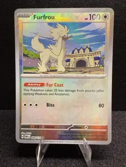 Pokemon Furfrou 088/131 Sv: Prismatic Evolutions Holo Master Ball Basic 100 HP … - Image 1