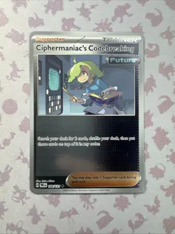 Ciphermaniac's Codebreaking 104/131 Reverse Holo Pokemon Prismatic Evolutions NM - Image 1