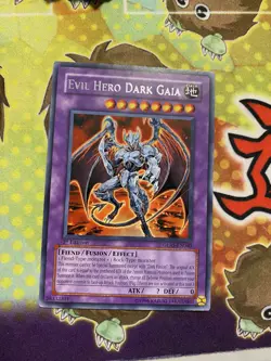Yugioh Evil Hero Dark Gaia GLAS-EN040 Rare 1st Ed - Image 5