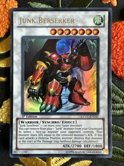 Yu-Gi-Oh! TCG Junk Berserker Extreme Victory EXVC-EN037 1st Edition Ultra Rare - Image 1