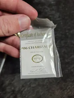 Charizard 23K Gold Plated Pokemon Card 1999 Nintendo Burger King VTG - Image 5