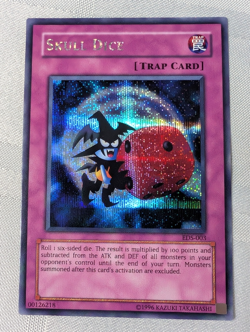 1996 YU-GI-OH SKULL DICE EDS-003 HOLO FOIL GAME TRADING CARD RARE COLLECTOR CARD - Image 1
