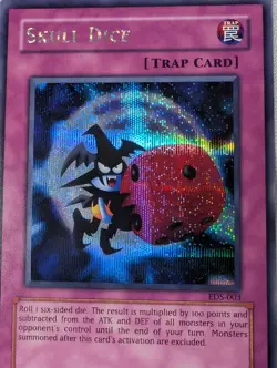 1996 YU-GI-OH SKULL DICE EDS-003 HOLO FOIL GAME TRADING CARD RARE COLLECTOR CARD - Image 3
