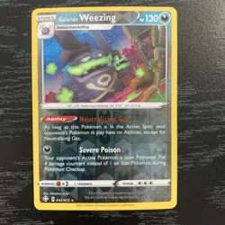 Galarian Weezing 042/072 Reverse Holo Rare Pokemon Card Shining Fates - NM - Image 1